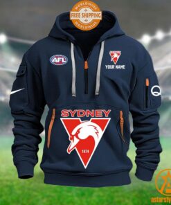 Sydney Swans AFL Half Zip Heavy Hoodie