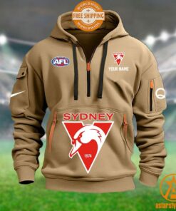 Sydney Swans AFL Half Zip Heavy Hoodie