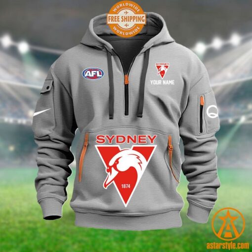 Sydney Swans AFL Half Zip Heavy Hoodie