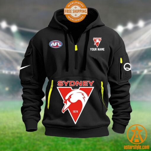 Sydney Swans AFL Half Zip Heavy Hoodie