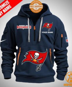 Tampa Bay Buccaneers personalized Half Zip Heavy Hoodie