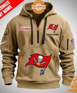 Tampa Bay Buccaneers personalized Half Zip Heavy Hoodie