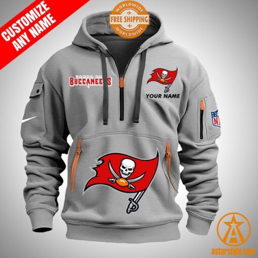 Tampa Bay Buccaneers personalized Half Zip Heavy Hoodie