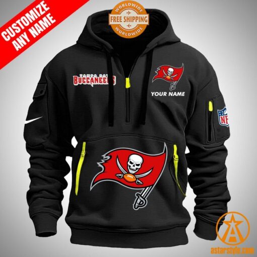 Tampa Bay Buccaneers personalized Half Zip Heavy Hoodie