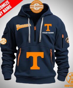 Tennessee Volunteers personalized Half Zip Heavy Hoodie