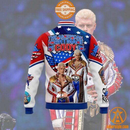 The American Nightmare Cody Rhodes US Flag Varsity Jacket