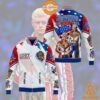 The American Nightmare Cody Rhodes US Flag Varsity Jacket Lovely smile