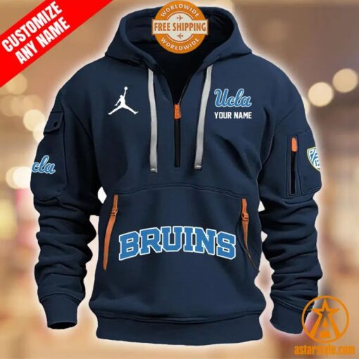 UCLA Bruins CUSTOM Half Zip Heavy Hoodie