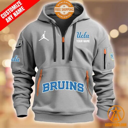 UCLA Bruins CUSTOM Half Zip Heavy Hoodie