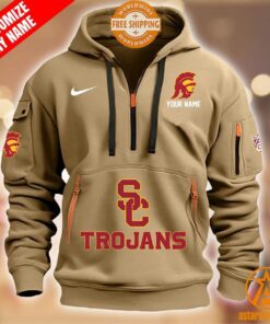 USC Trojans CUSTOM Half Zip Heavy Hoodie