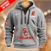 USC Trojans CUSTOM Half Zip Heavy Hoodie Nice elegant click