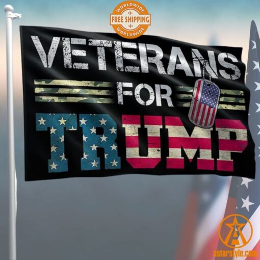 Veteran For Trump Flag