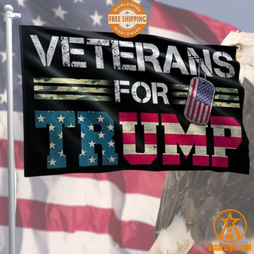 Veteran For Trump Flag