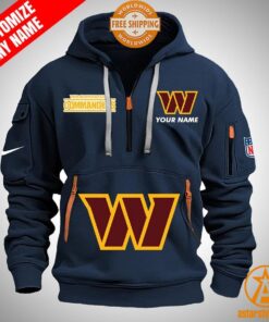 Washington Commanders personalized Half Zip Heavy Hoodie