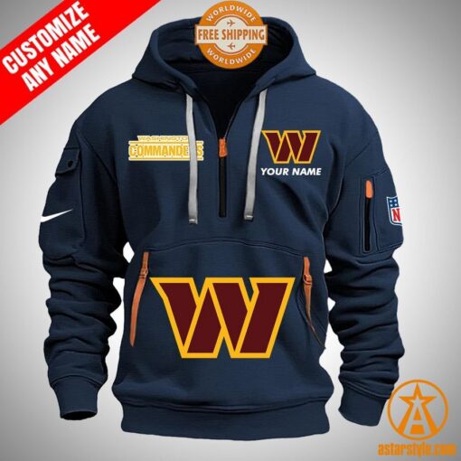 Washington Commanders personalized Half Zip Heavy Hoodie