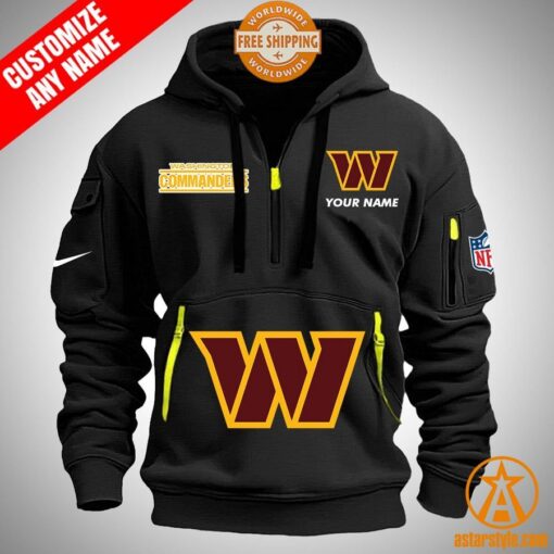 Washington Commanders personalized Half Zip Heavy Hoodie