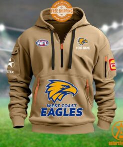 West Coast Eagles AFL Half Zip Heavy Hoodie