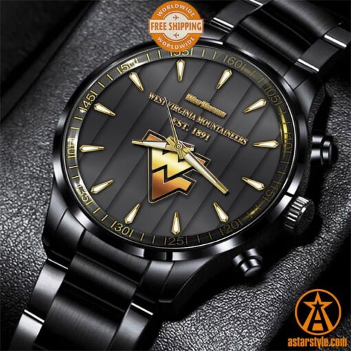 West Virginia Mountaineers Stainless Steel Watch