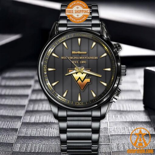 West Virginia Mountaineers Stainless Steel Watch