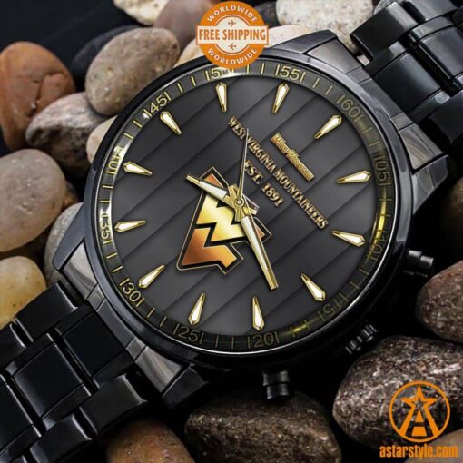 West Virginia Mountaineers Stainless Steel Watch