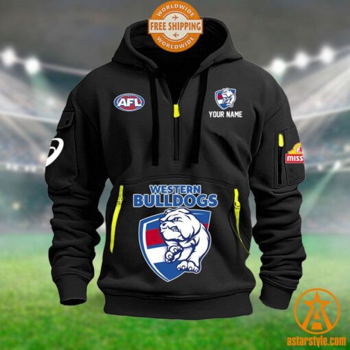 Western Bulldogs AFL Half Zip Heavy Hoodie