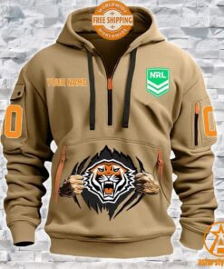 Wests Tigers CUSTOM Half Zip Heavy Hoodie