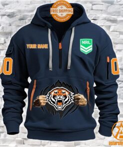 Wests Tigers CUSTOM Half Zip Heavy Hoodie