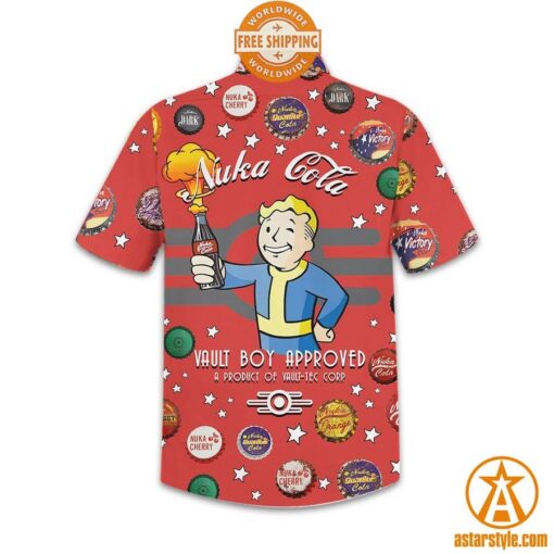 Zap That Thirst Nuka Cola Vault Boy Approved Hawaiian Shirt