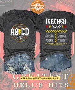 ACDC Band ABCD Teacher Tour T Shirt