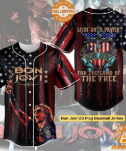 Bon Jovi US Flag Baseball Jersey