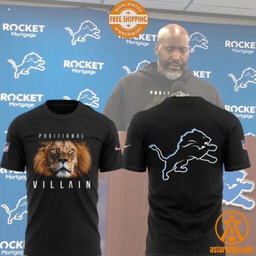 Detroit Lions 2024 Villain Holmes Brad Positional T Shirt