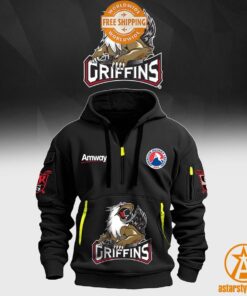 Grand Rapids Griffins Half Zip Heavy Hoodie