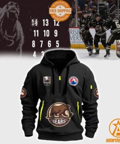 Hershey Bears AHL 2024 Playoffs Half Zip Heavy Hoodie