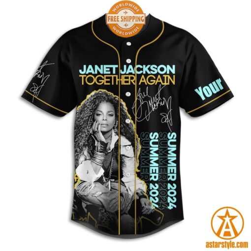 Janet Jackson Together Again Summer 2024 Baseball Jersey