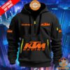 Explore the vibrant variety of colors available in the KTM Racing Half Zip Heavy Hoodie