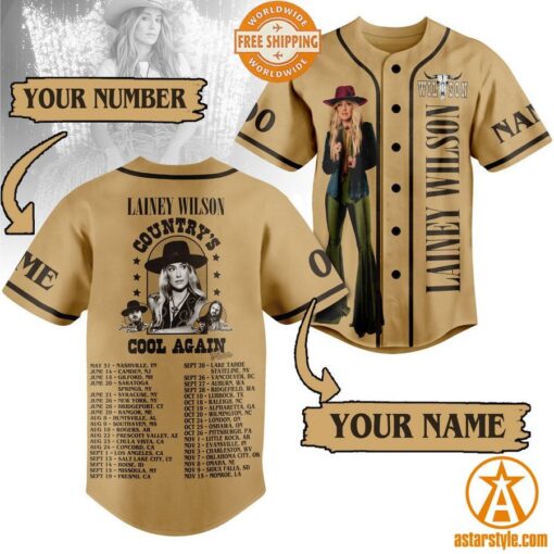 Lainey Wilson Country’s Cool Again Tour Baseball Jersey