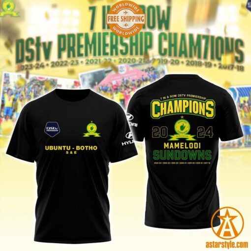 Mamelodi Sundowns FC 2024 DStv Premiership Champions T Shirt