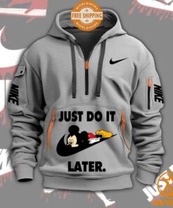 Mickey Just Do It Later Nike Half Zip Heavy Hoodie