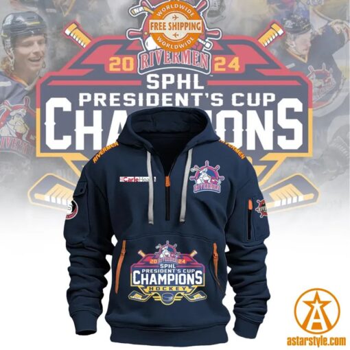 Peoria Rivermen Champions Half Zip Heavy Hoodie