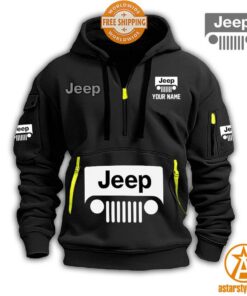 Personalized Jeep Half Zip Heavy Hoodie