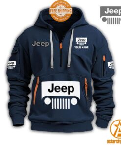 Personalized Jeep Half Zip Heavy Hoodie