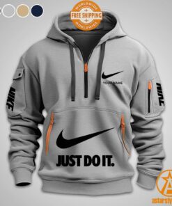 Personalized Nike Just Do It Half Zip Heavy Hoodie