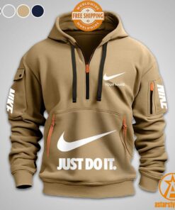 Personalized Nike Just Do It Half Zip Heavy Hoodie