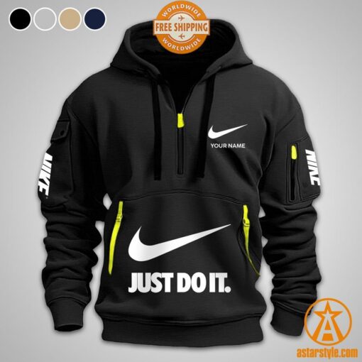 Personalized Nike Just Do It Half Zip Heavy Hoodie