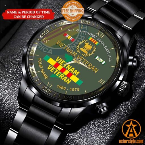 Personalized Vietnam Veteran Watch