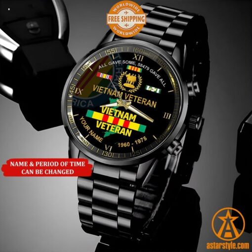 Personalized Vietnam Veteran Watch