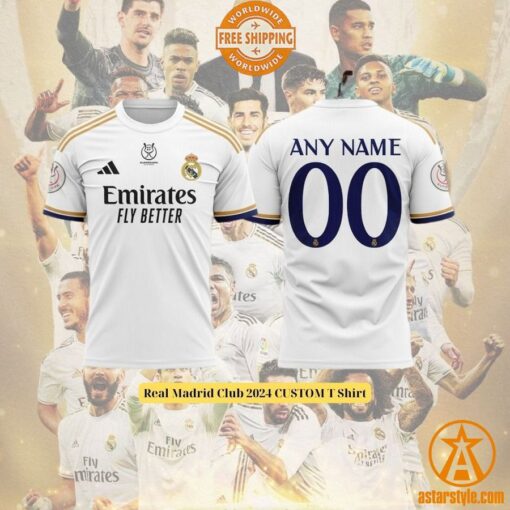 Real Madrid Club 2024 CUSTOM T Shirt