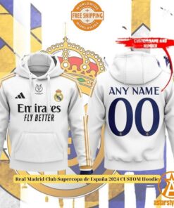 Real Madrid Club Supercopa de España 2024 CUSTOM Hoodie