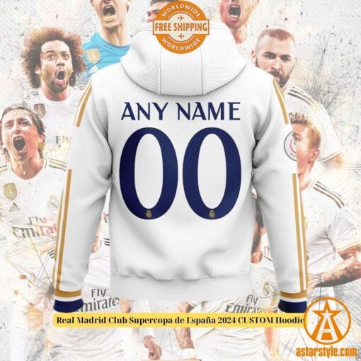 Real Madrid Club Supercopa de España 2024 CUSTOM Hoodie