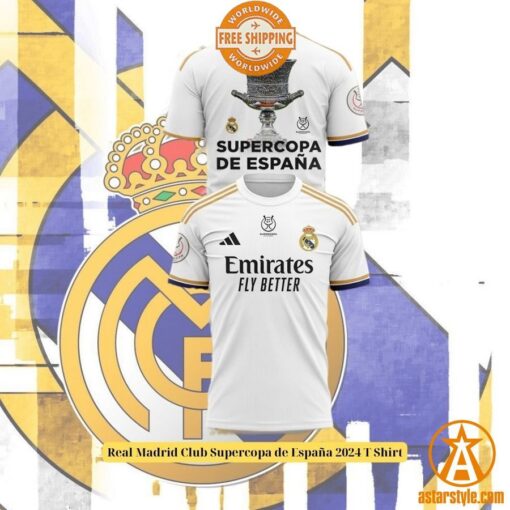 Real Madrid Club Supercopa de España 2024 T Shirt